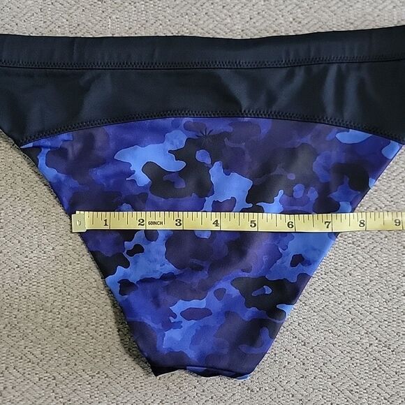Athleta Blue Freestyle Camo Cheeky Swimsuit Bikini Bottom - Size Medium - Picture 11 of 14